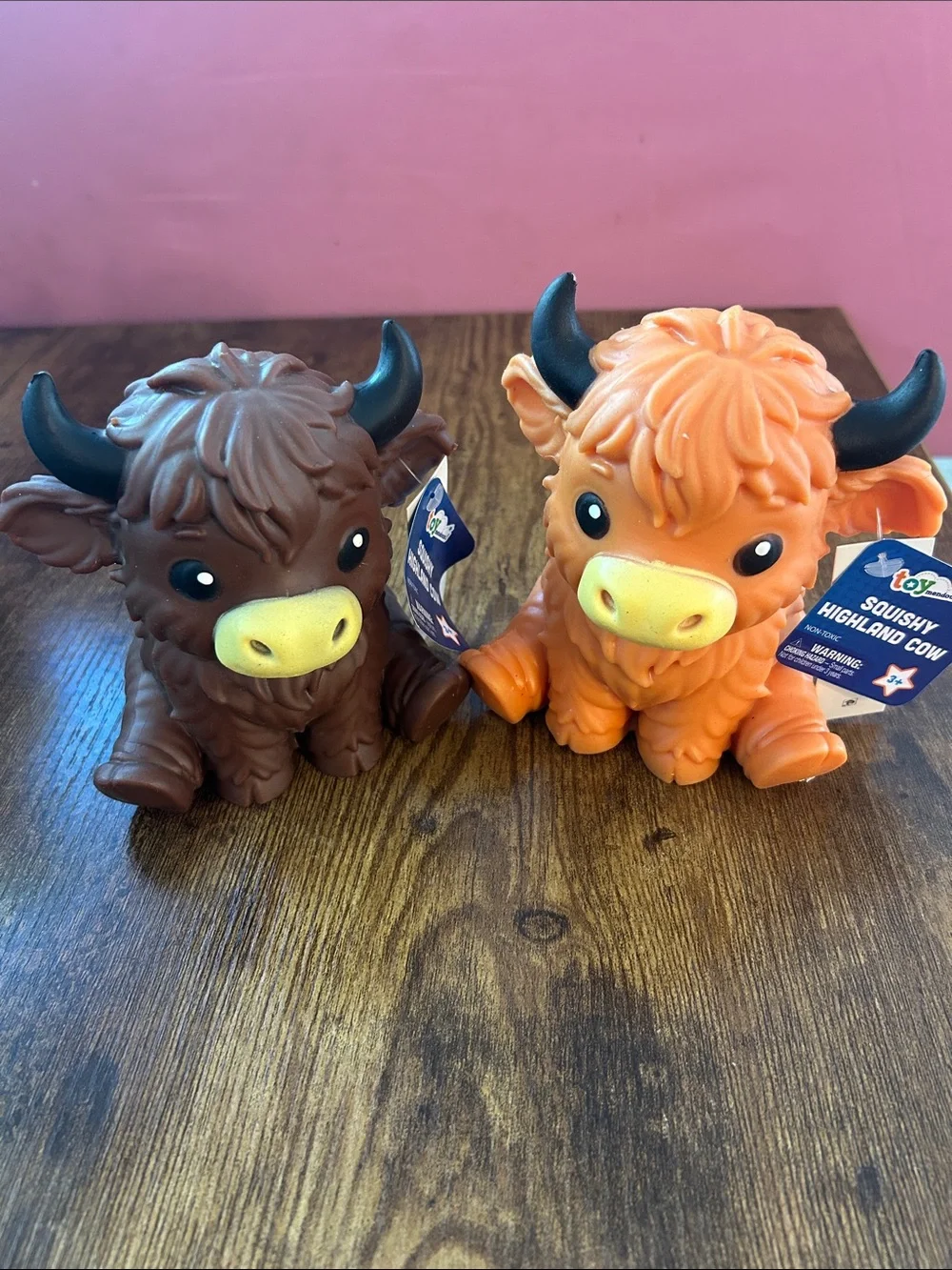 Squishy Highland Cows - Brown and Orange - Unbranded
